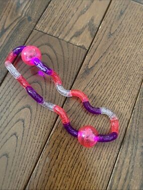 🔥 5/$25 - Tangle Sparkle Twisty Fidget toy - Pink, Purple & Clear and lights up